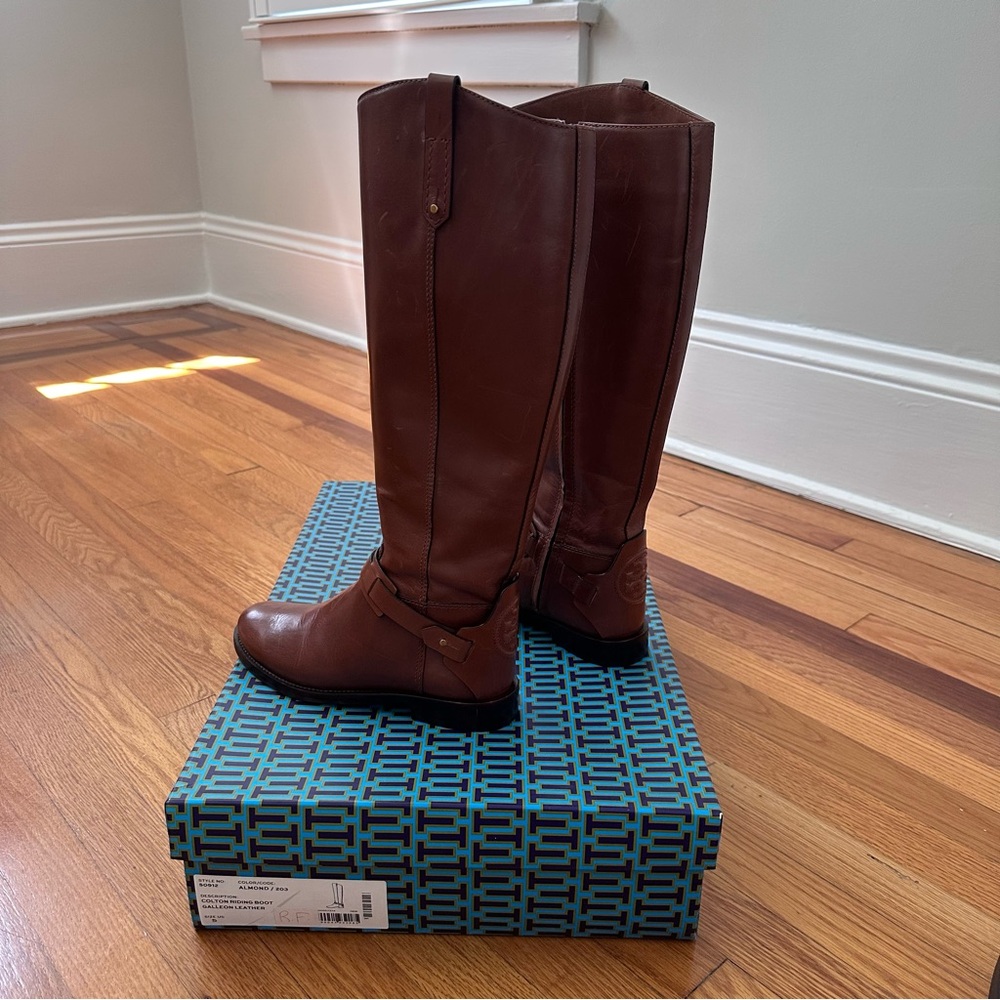 TORY BURCH Leather Riding Boots Size 5
